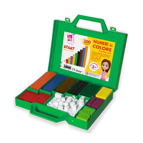 Valigetta regoli colorati CWR 10 misure e 10 colori - conf. 200 pezzi - 10222